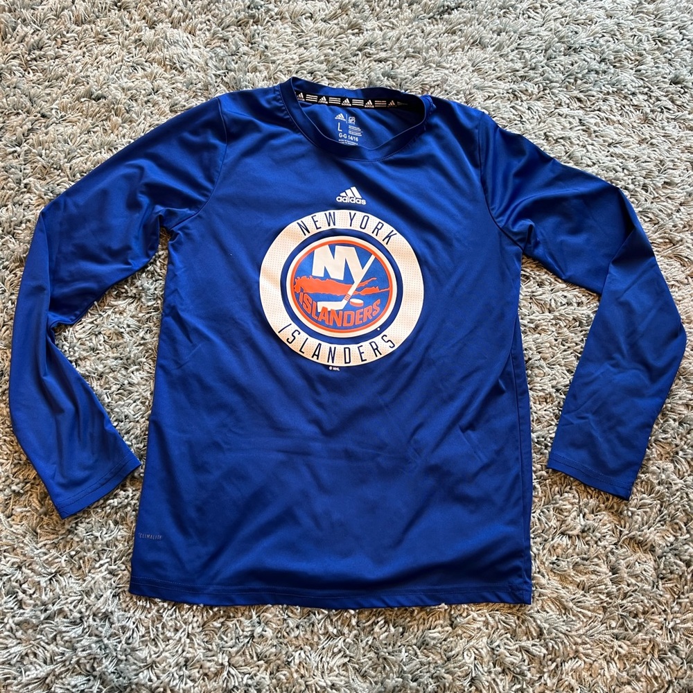 Adidas Climate Authentic NHL Pro Collection New York Islanders Long-Sleeve Shirt